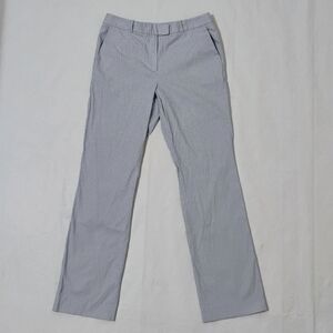 Women's Brooks Brothers 34 Caroline Fit Baby Blue Striped Pants Size 8